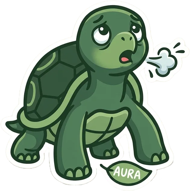 Otto the turtle, exasperated